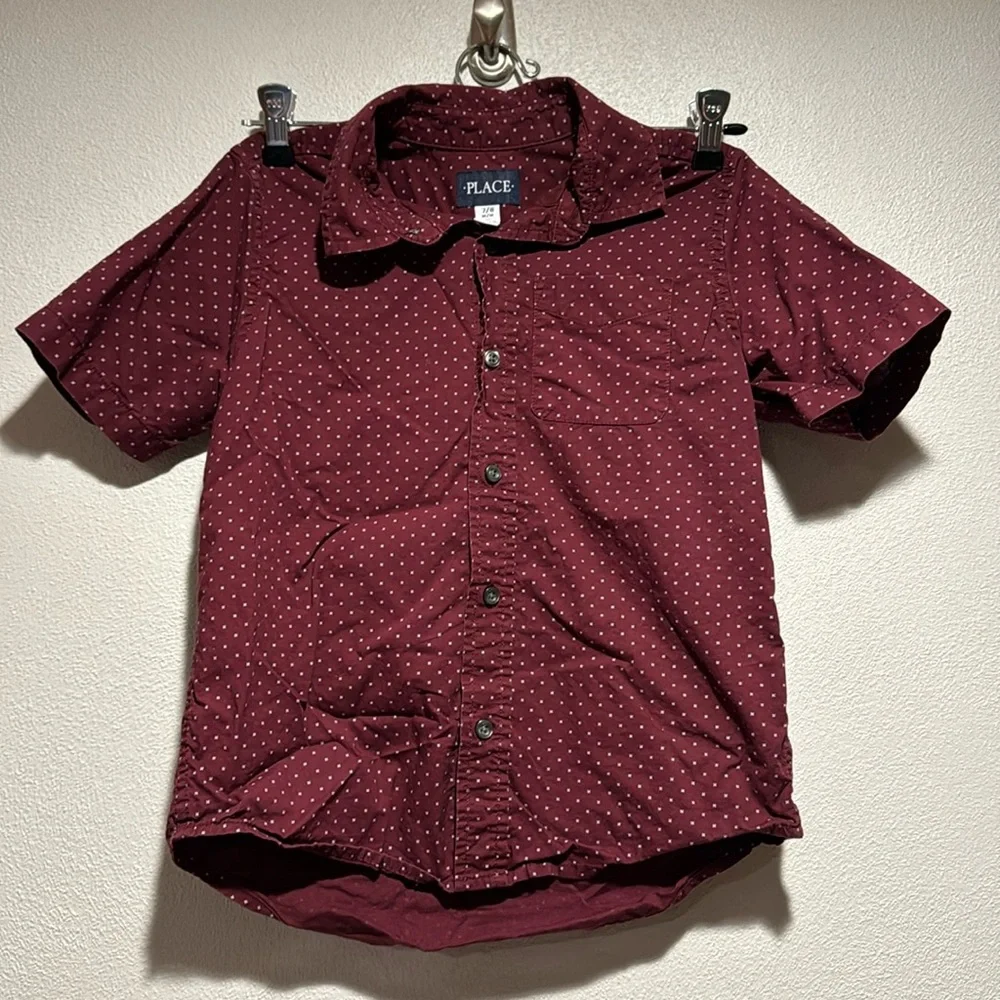 The children’s place polka dot button down